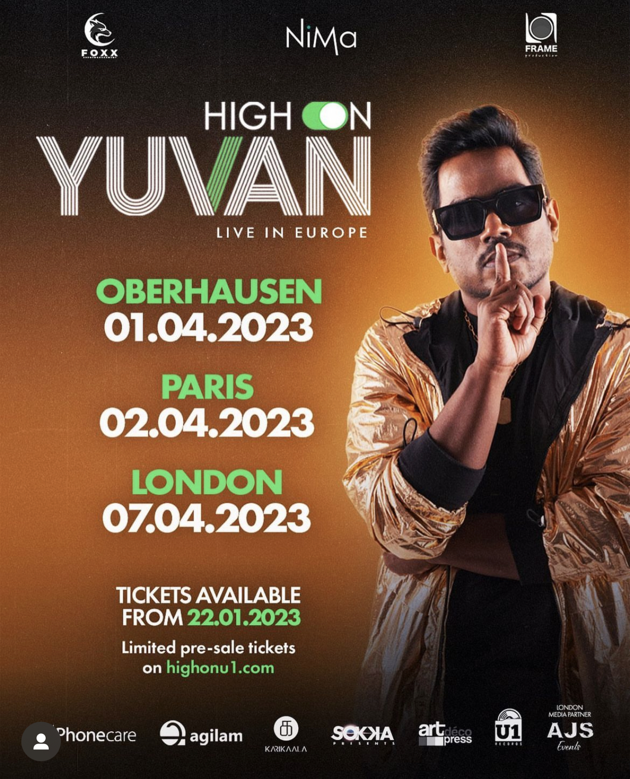 Yuvan Shankar Raja announces Europe 2023 Concert Tour